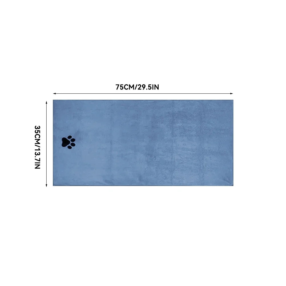 TailWaggers™ Microfiber Pet Bath Towel Embroidered Super Soft Absorbent