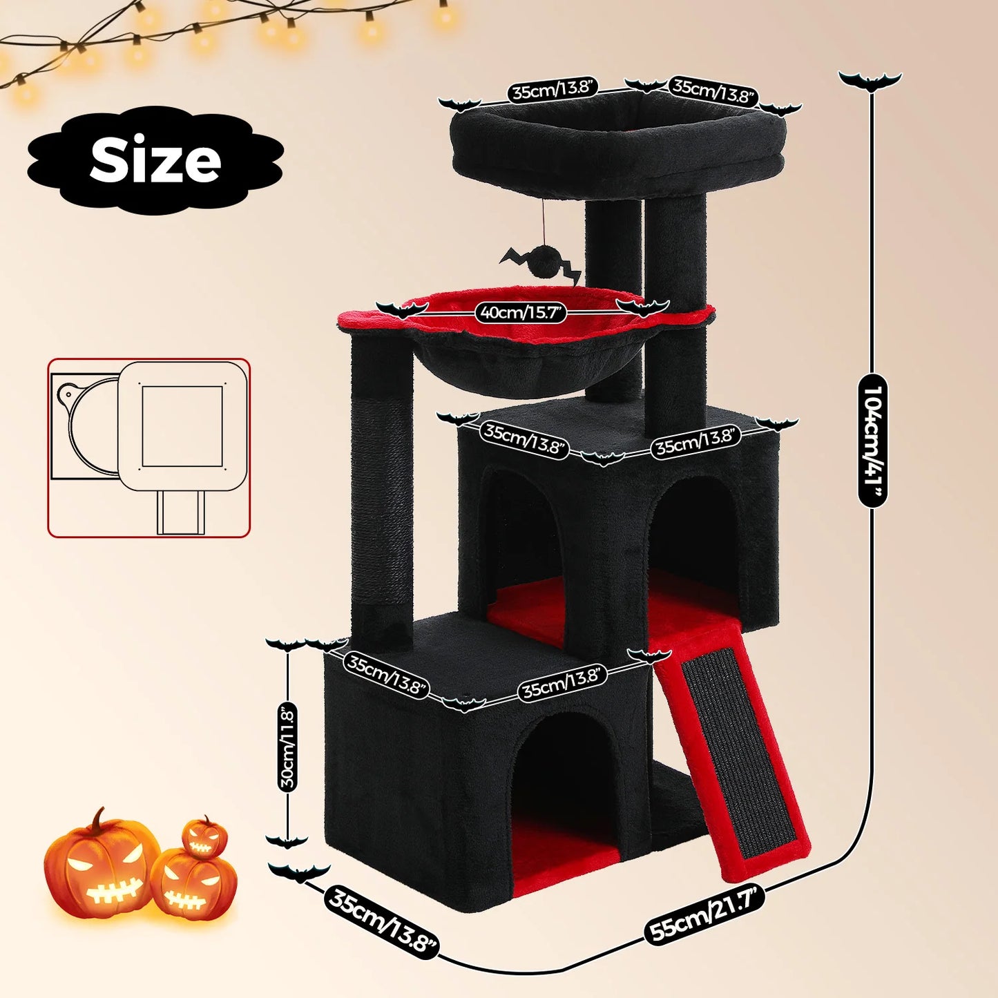 TailWaggers™ Large Cat Tree for Indoor Cats Multi-Level