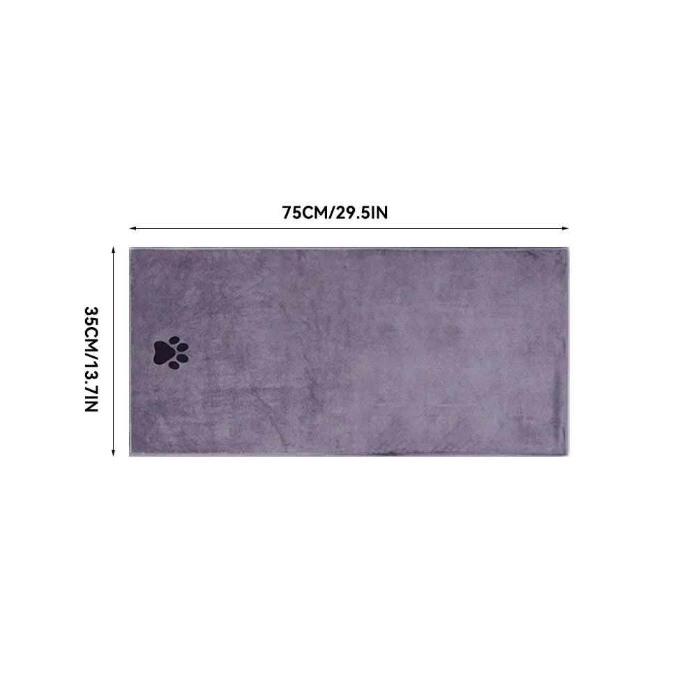 TailWaggers™ Microfiber Pet Bath Towel Embroidered Super Soft Absorbent