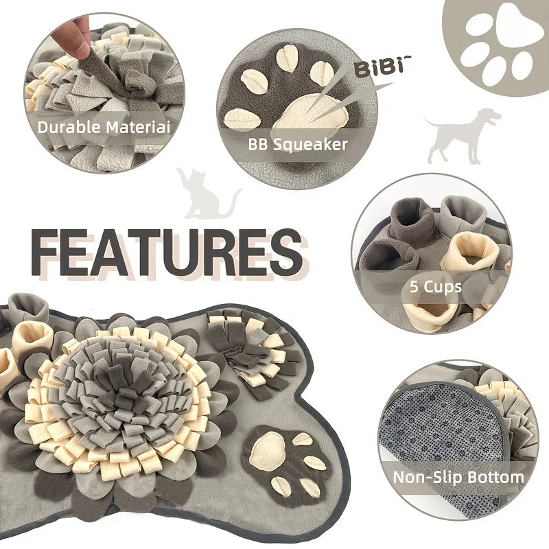 TailWaggers™ Pet Sniffing Mat For Dogs, Interactive Durable Dog