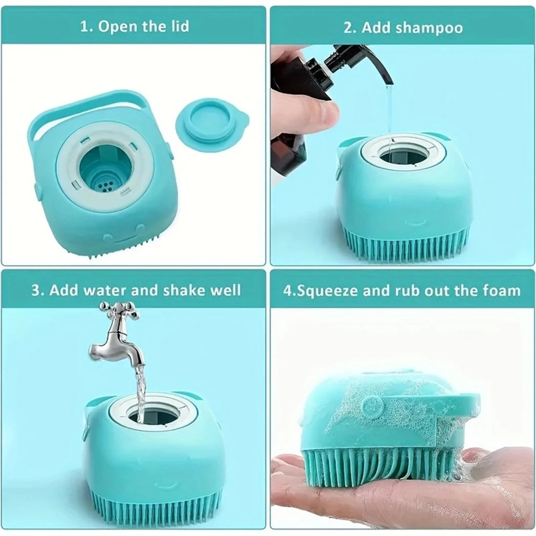 TailWaggers™ 7 Pack Pet Grooming Set, Hair Removal Comb For Dog, Flea Comb, Dog Shampoo Brush, Pet Nail Clippers, Dog Toothbrush Set