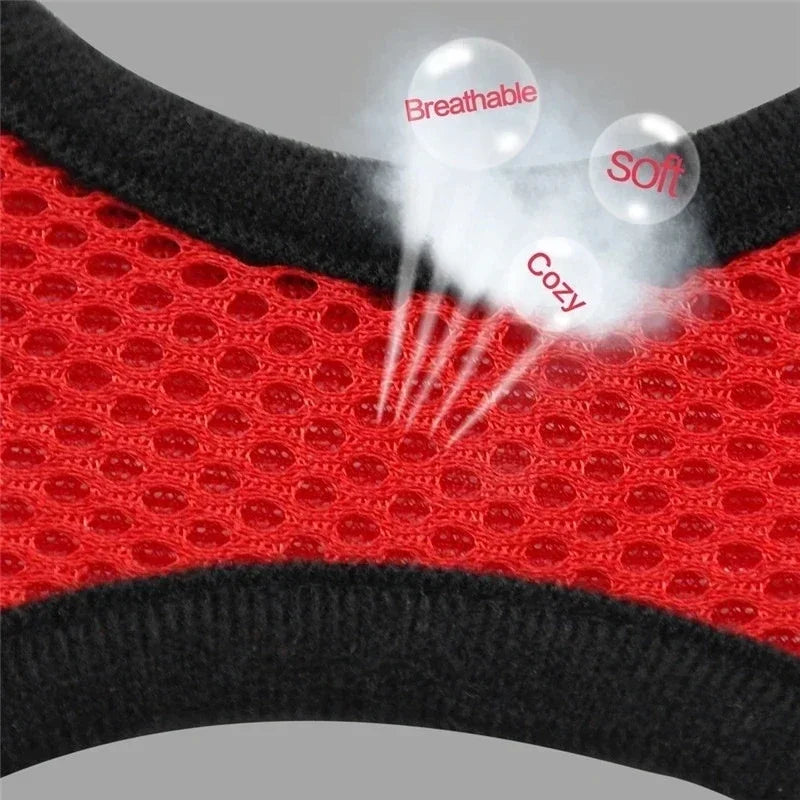 TailWaggers™Cat Harness Vest Walking Lead Leash For Puppy Dogs Collar Polyester Adjustable Mesh Dog Harness For Small Medium Pet Accessories