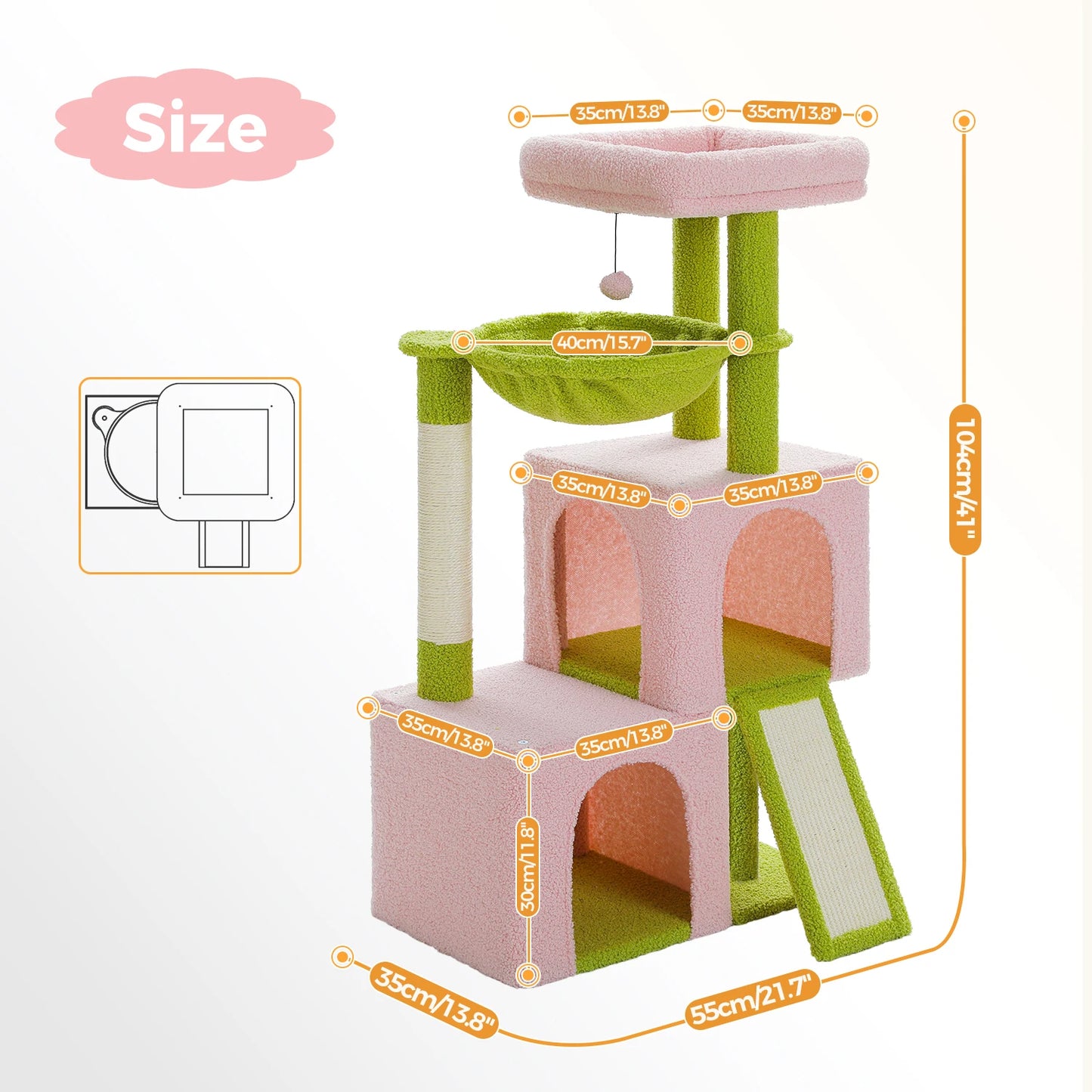 TailWaggers™ Large Cat Tree for Indoor Cats Multi-Level
