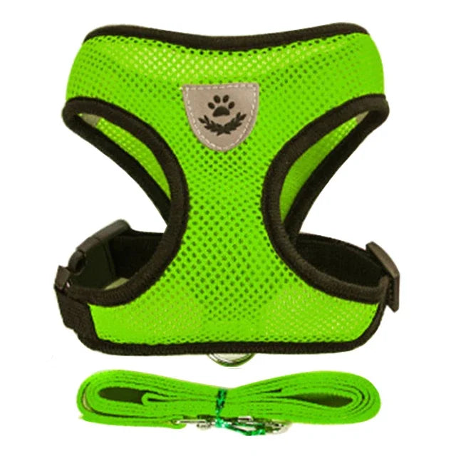 TailWaggers™Cat Harness Vest Walking Lead Leash For Puppy Dogs Collar Polyester Adjustable Mesh Dog Harness For Small Medium Pet Accessories