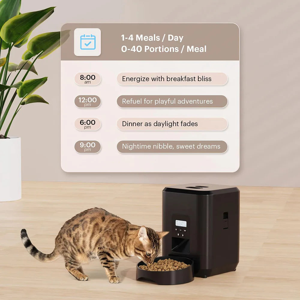 TailWaggers™ Automatic Pet Feeders Dispenser Wi-Fi App Remote Control Auto Dog Feeder, For Cat , Pet Accessories