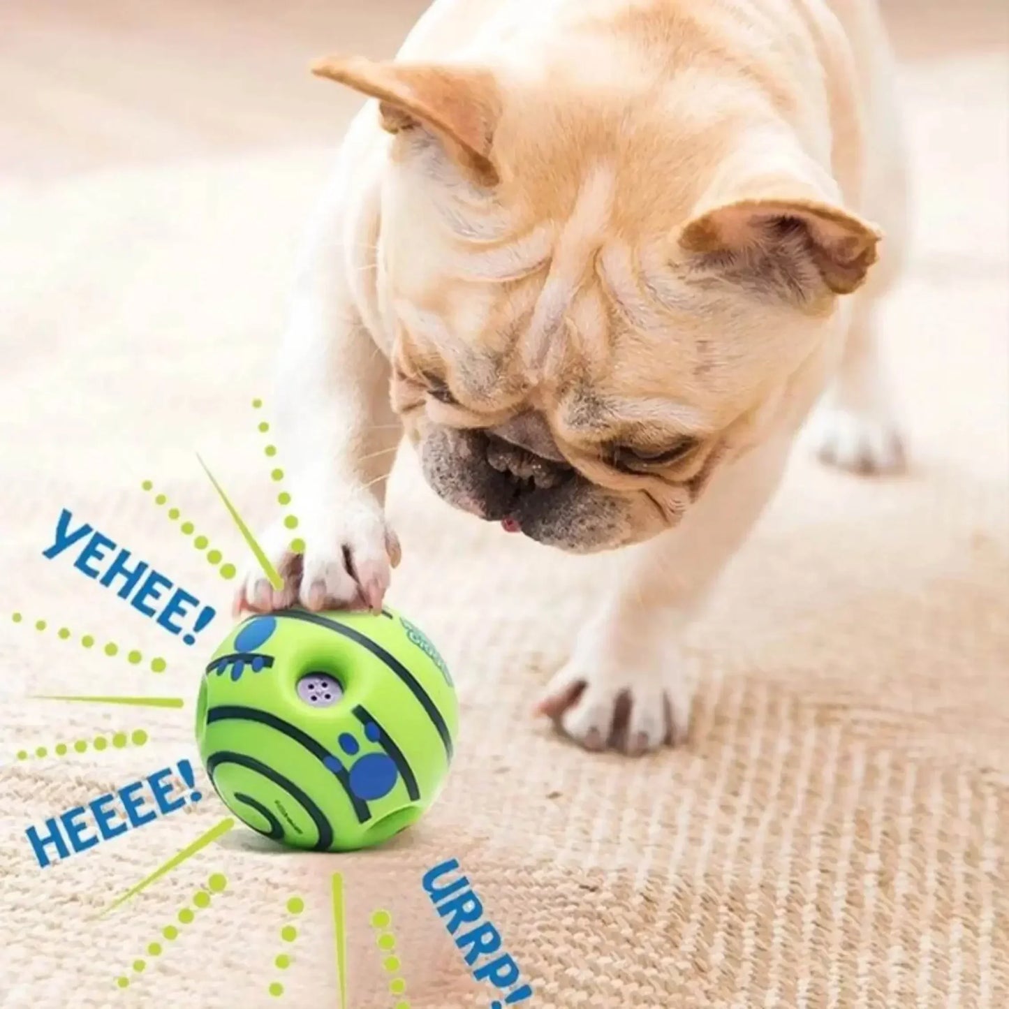 TailWaggers™ Pet Dog Toy Ball Wobble Wag Giggle Sound-Emitting Glow Ball Interactive Dog Toy