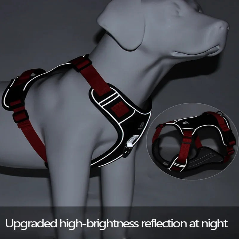 TailWaggers™ For Dog Harness Reflective Midium, Large Dogs Tactical Vest Pet Accessoires Supplies