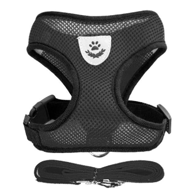 TailWaggers™Cat Harness Vest Walking Lead Leash For Puppy Dogs Collar Polyester Adjustable Mesh Dog Harness For Small Medium Pet Accessories