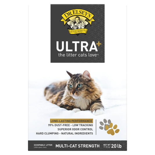 TailWaggers™ Dr. Elsey's Cat Litter - Ultra+ Unscented Cat Litter with/Natural Ingredients - Low Dust & Tracking