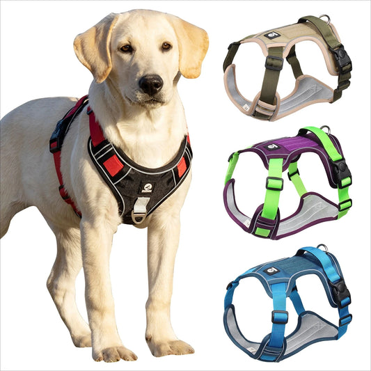 TailWaggers™ For Dog Harness Reflective Midium, Large Dogs Tactical Vest Pet Accessoires Supplies